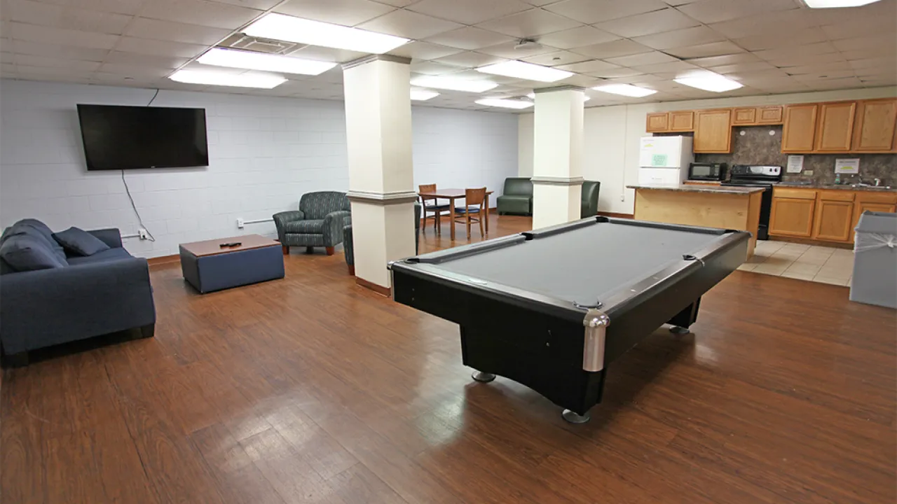 Photo of the ground floor lounge in Sanford