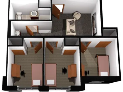 Belk, 3-3 Suite Floor Plan