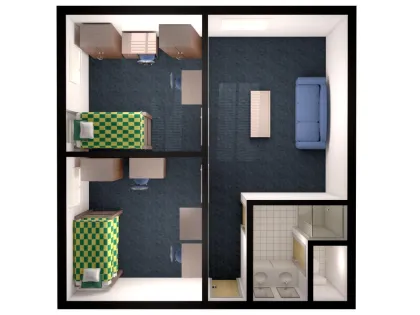 Hawthorn, 4-2 Suite Floor Plan